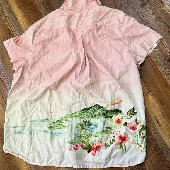 TOMMY BAHAMA Artist Series '23 Perfect Paradise Talulla Silk Camp Shirt size L - Picture 9 of 11